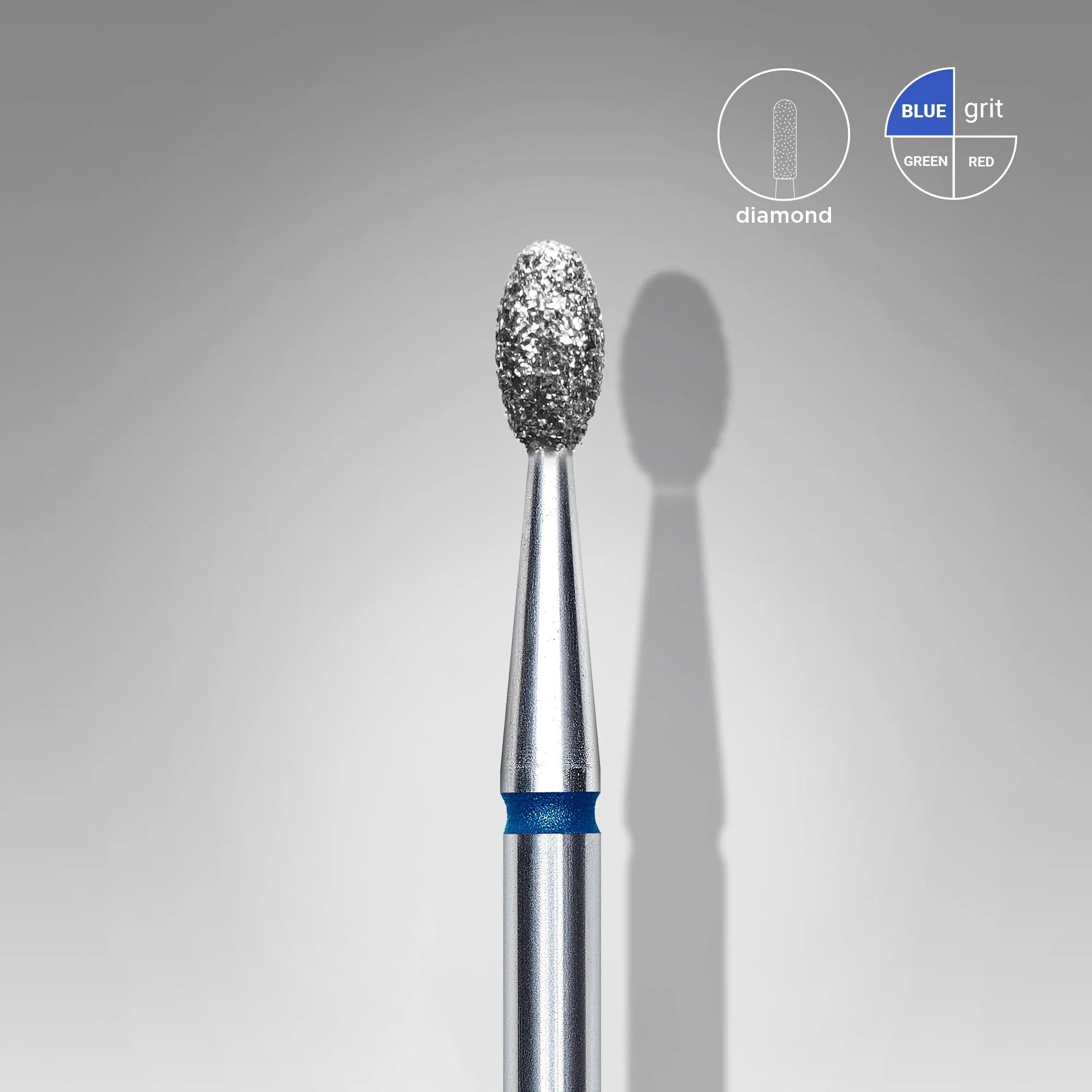 Diamond nail drill bit olive blue EXPERT head diameter 2,5 mm / working part 5 mm image 0